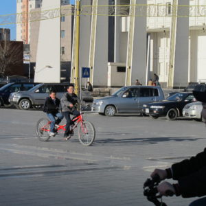 Cycling in Sukhabataar Square 2_UB_April2011_MK