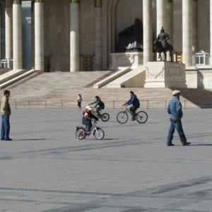 Cycling in Sukhabataar Square 8_UB_April2011_MK