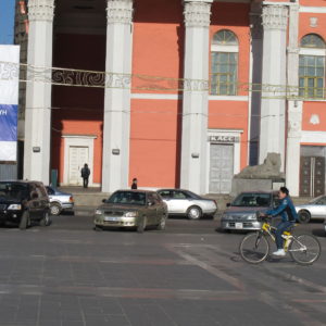 Cycling in Sukhabataar Square_UB_April2011_MK